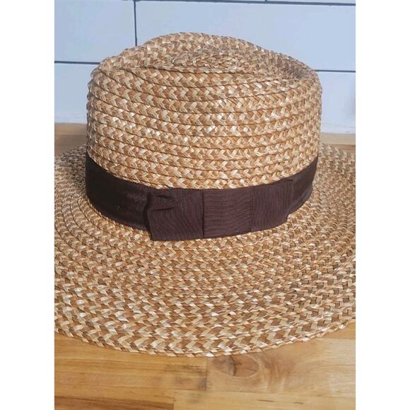 Brixton Joanna Straw Rancher Hat Size Small 7 (56 cm) Natural Honey Brown Band main image 6